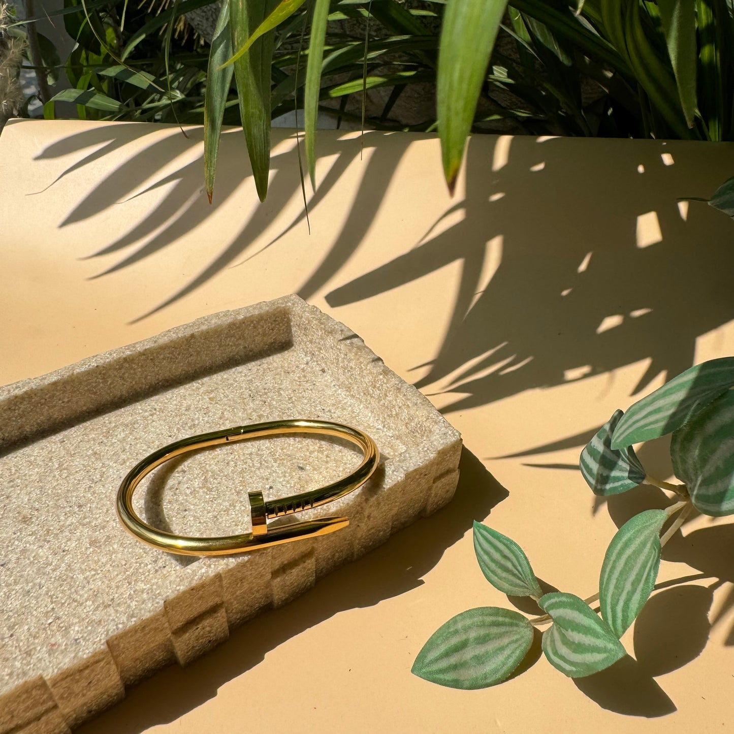 Golden Nail Bracelet